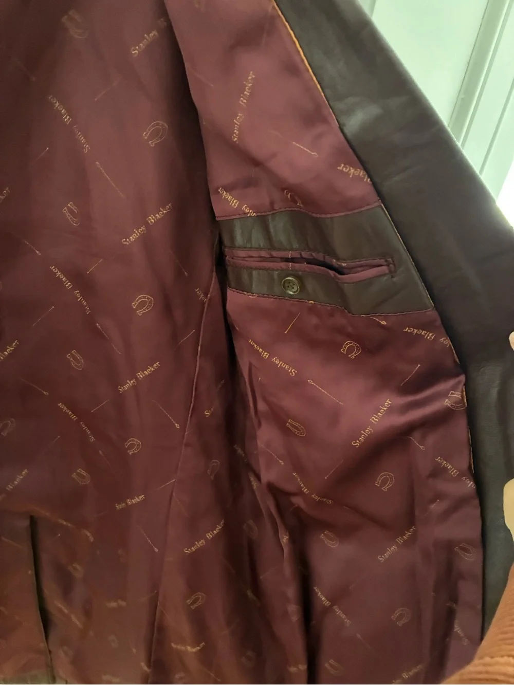 Vintage Oxblood Bespoke Leather Blazer
